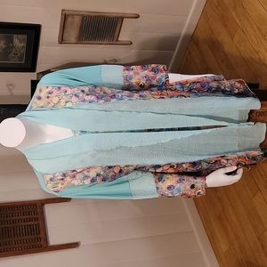 NWT Calessa Beautiful Peacock (Turquoise) Multi Layer *Unique* 3 in 1 Top